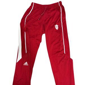Adidas Indiana Hoosiers Sweat Pants Size Medium Zipped Leg Bottom Logos